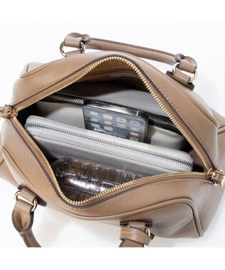 UNBILLION 【テレビ ドラマ着用アイテム】カシュカシュ cachecache / シボフェイクレザー2wayボストンバッグ オーク