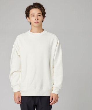 UNFILO MENS MOVE TEX モックネック裏起毛プルオーバー アイボリー系