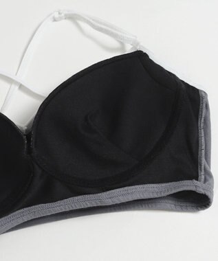 WEGO 【ブラトップ＆ショーツセット】Liliane　Ciel　フェザーラメ ブラック