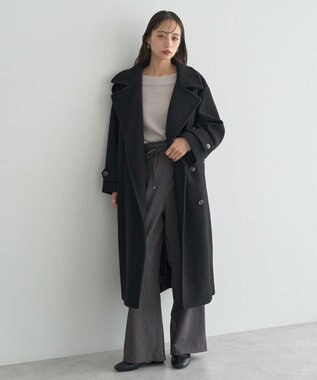 earth music&ecology 3WAYカラーロングコート Black