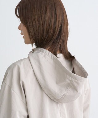 earth music&ecology ドロストペプラムマウンテンパーカー Gray Beige