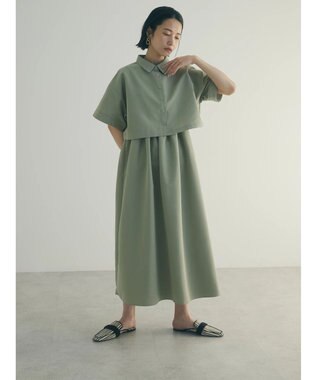 Green Parks armonia．ＳＥＴ２点　シャツワンピース Green