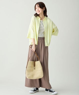 ANY テレコラウンドヘムタンクトップ ホワイトベース