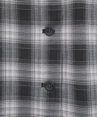 Green Parks チェック５分袖ジャケット Black