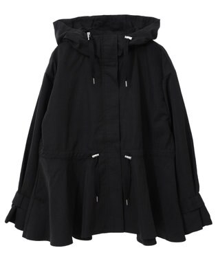 earth music&ecology ドロストペプラムマウンテンパーカー Black