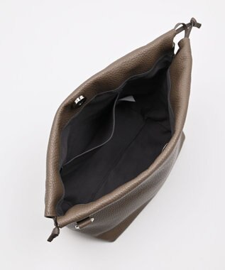 blancle シュリンクレザー ドローストリング2wayバッグ TAUPE