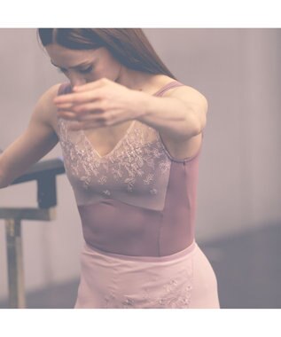 Chacott ◎【Nela ライン】ノースリーブレオタード グレイッシュライラック