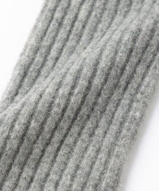 UNFILO 【洗える】ふわふわニット アームウォーマー グレー