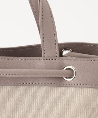 ANY 【2WAY/PC・A4サイズ収納可】メタルポイントキャンバス地リュック ベージュ系