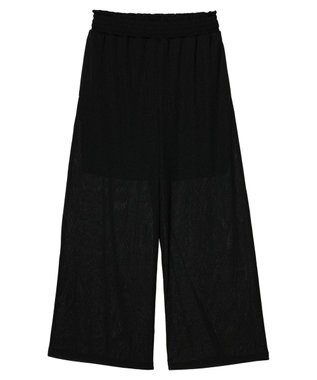 earth music&ecology ラメリブパンツ Black