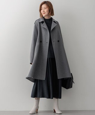 23区 L 【滝沢眞規子さん着用/Oggi掲載】MANTECOPure リバーコート グレー系