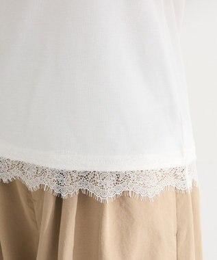 Green Parks ヒゲレーススクエアキャミソール Off White