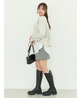 earth music&ecology ミニスカート Hounds Tooth