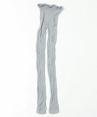 WEGO フラワー総レースタイツ ライトグレー