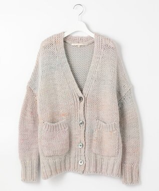 自由区 【Sサイズ有】ボタニカルダイ Vネックカーディガン ベージュ系1