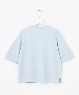 J.PRESS LADIES L 【洗える】RAYON ELITE STRETCH クルーネック ニット サックス系