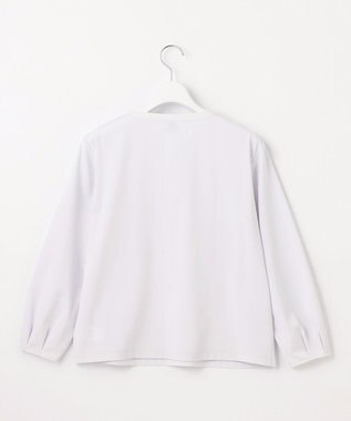 J.PRESS LADIES S 【吸水速乾】プレーティングジャージー ハシゴレース カットソー ライトグレー系