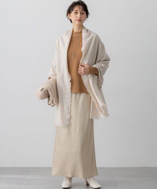 23区 【洗える】ウールカシミヤラメ ドルマンスリーブ ニット キャメル系