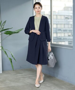 Tiaclasse 【洗える】5分丈フレアスリーブブラウス ミント