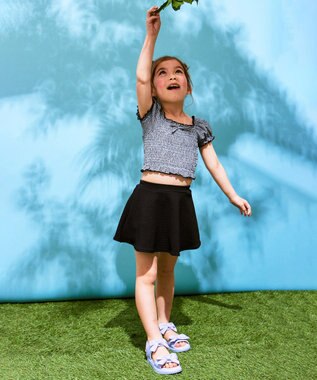 ANY KIDS ギンガムチェック セパレート 水着 ブラックギンガム×ブラック