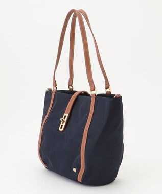 LA BAGAGERIE ひねり金具付きエレガンストート　Mサイズ ネイビー