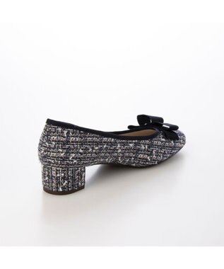 Riz raffinee <Riz raffinee>スクエアトゥリボンパンプス ネイビーキジ