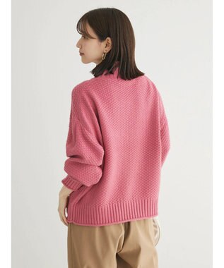Green Parks 洗える　カノコ編みニットプルオーバー Pink