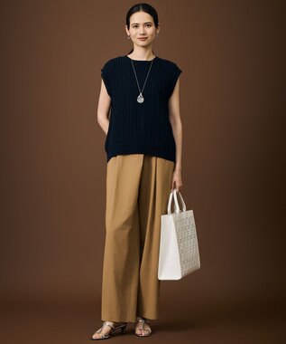 自由区 【SHIHOさん着用・機能性抜群・旬シルエット】ファンクショナルブロード カーブパンツ サンタンブラウン