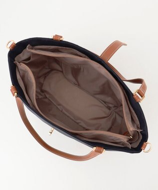 LA BAGAGERIE ひねり金具付きエレガンストート　Mサイズ ネイビー