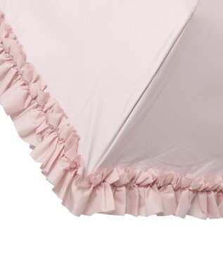 Maison de FLEUR 《晴雨兼用》遮光&UV CUT フリル折りたたみ傘 Pink