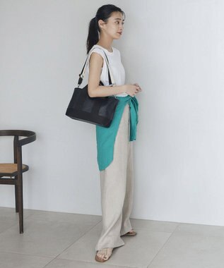 TOPKAPI 【Breath TOPKAPI】38mm バイカラーテープ ショルダー ベルト クリーム