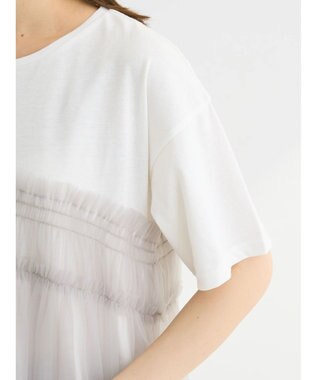 Green Parks ・ＥＬＥＮＣＡＲＥ　ＤＵＥ　チュールドッキングＴＥＥ Off White