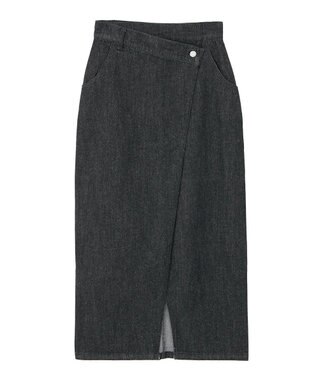 CRAFT STANDARD BOUTIQUE ラップ風デニムスカート Black