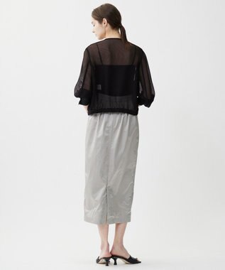 ICB L 【洗える】Ta/Peメッシュ ブルゾン ブラック系