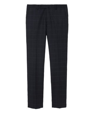 DAKS ウールチェックパンツ ネイビー