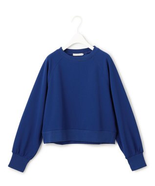 ICB 【UVカット・洗える】ジョーゼットジャージー クロップド丈プルオーバー ロイヤルブルー系