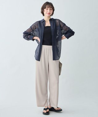 ANY L テレコイージーパンツ ライトベージュ