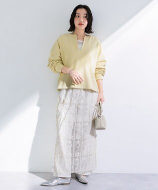 Green Parks ＳＥＴ２点　深Ｖネック裏毛＋プルオーバー Yellow