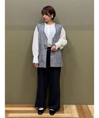 Green Parks ツイードベスト Gray