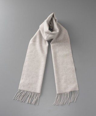 AURORA LANVIN COLLECTION ランバン コレクション カシミヤ 無地マフラー（幅30cm) シルバーグレー