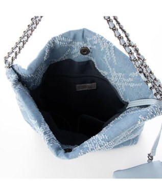UNBILLION 【テレビ ドラマ着用アイテム】カシュカシュ cachecache / デニム風チェーンバッグ ライトブルー