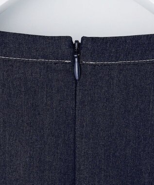 ANY SIS シャンブレーベルテッド ワンピース シャンブレーブルー