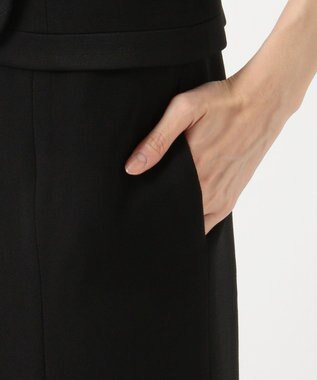自由区 FORMAL 【高級トリアセテート素材】レベッカBSジョーゼット ジャケット+ワンピース ブラック系