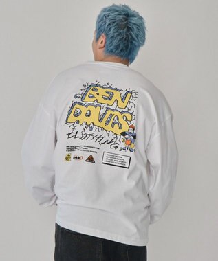 WEGO 【ユニセックス着用ITEM】別注BENDAVISグラフィックT（LS） ホワイト