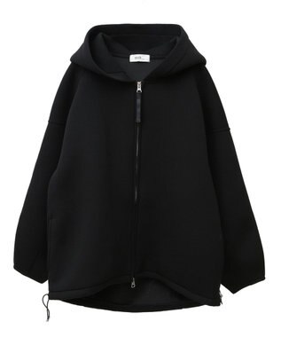 earth music&ecology フーディーダンボールジップブルゾン Black