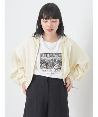 earth music&ecology シアーフードブルゾン Light Yellow