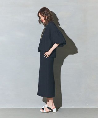 GRACE CONTINENTAL ジャージペンシルスカート ブラック