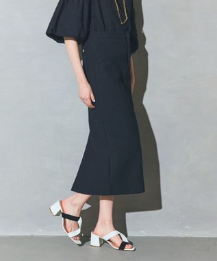 GRACE CONTINENTAL ジャージペンシルスカート ブラック