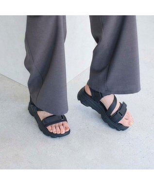 MODE ET JACOMO <noyau>トリプルベルクロ厚底スポーツサンダル ブラック
