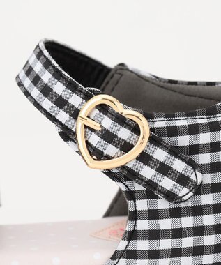 ANY KIDS パール フリル サンダル ギンガムチェック